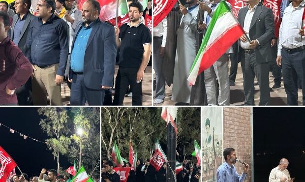 مردم و مسئولان، اجتماع «دویستمین شب حماسه و غیرت» را در نرماشیر برپا کردند